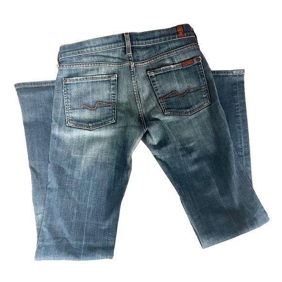 Vintage 7 Seven for All Mankind Flare Jeans Size 28 - Picture 3 of 8